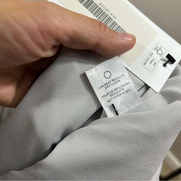 Halston haritage pre-owned short sleeve fitted silver lehtg gray dress - Picture 2 of 12